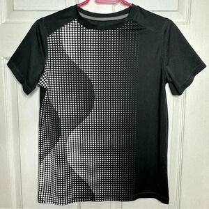 Athletic  Works T-Shirt Black & White Mesh Back Size Extra Large